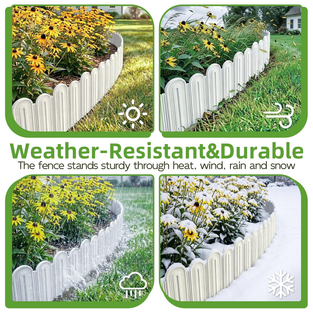 Vashly 20 ft edging length provides ample garden coverage