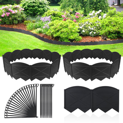 Vashly landscape edging panel in black shapes crisp borders for flower beds.