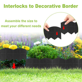 Vashly weather-resistant plastic edging withstands outdoor conditions.