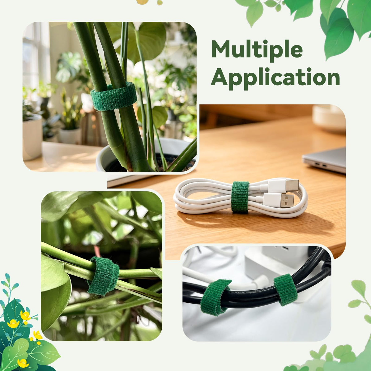 Vaszu Garden Tie also helps organize cables and cords neatly.
