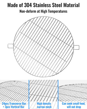 Vaticas fire pit accessory kit includes stand and grate for versatile outdoor cooking.