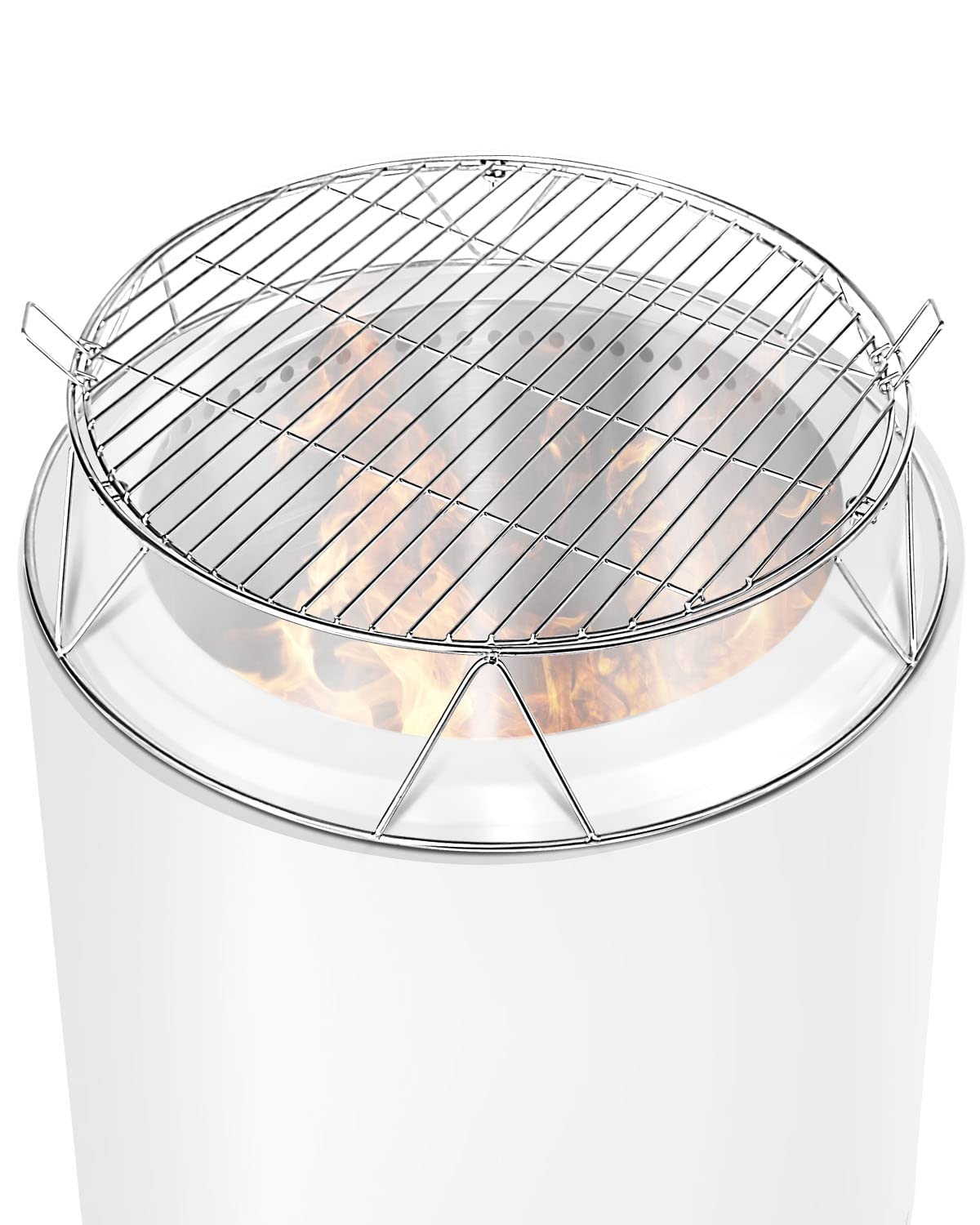 Vaticas fire pit stand for 19.5-inch Bonfire, sturdy support for cooking outdoors.