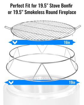 Vaticas round grill grate with handle, easy to move and flip food.