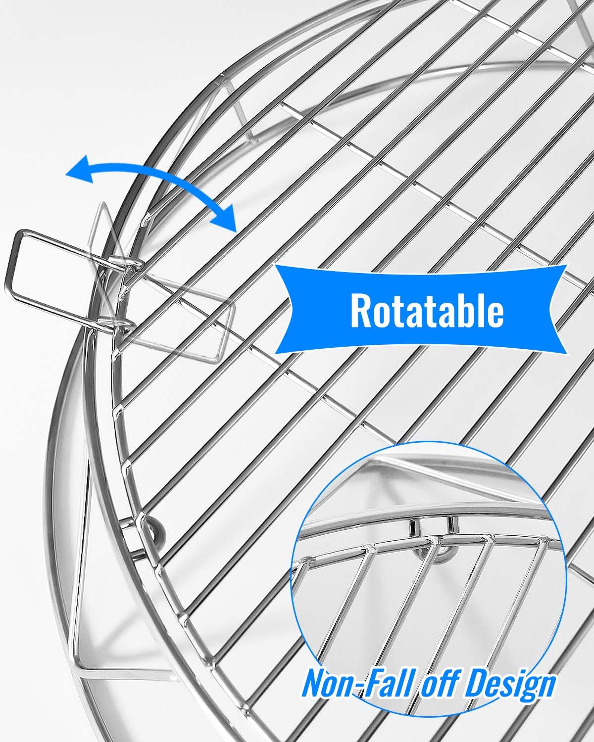 Vaticas 304 stainless steel grate resists heat and corrosion during campfire cooking.
