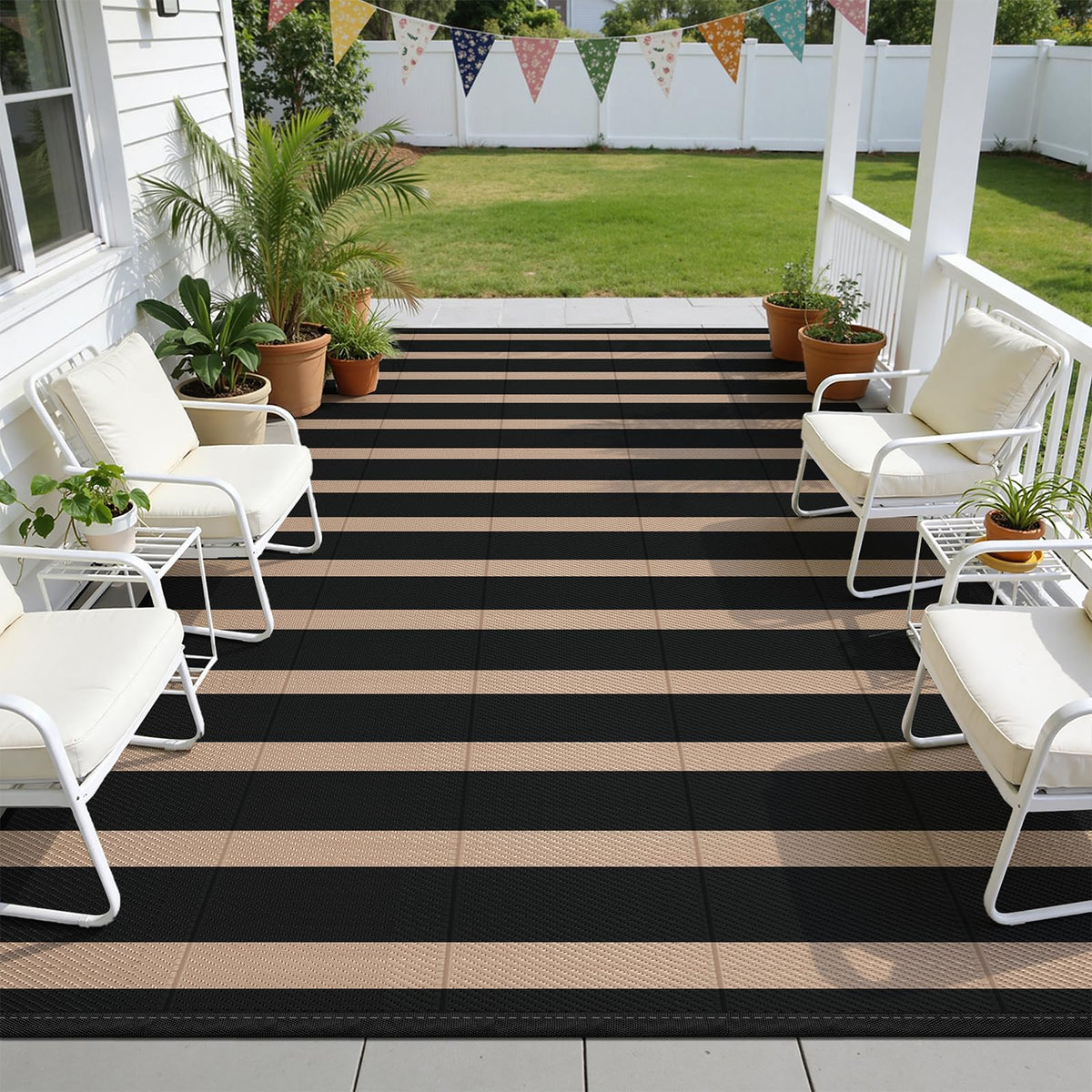 Vaukki camping rug doubles as a beach or RV mat.