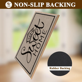 Vaukki door mat non-slip rubber back keeps mat in place.