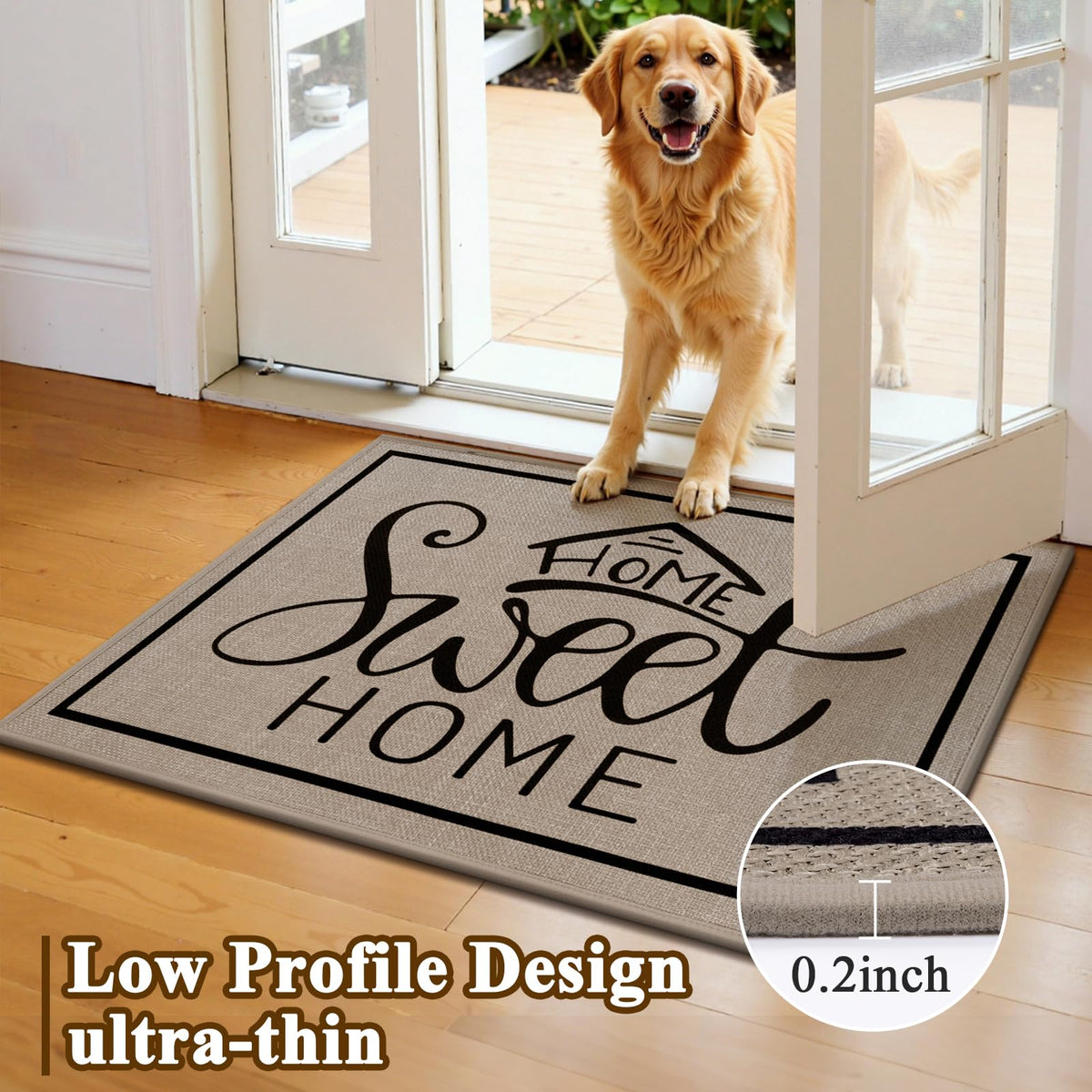Vaukki entryway mat in use at front door installation.
