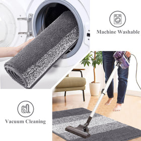 Vaukki indoor doormat gradient stripes blend with modern decor.