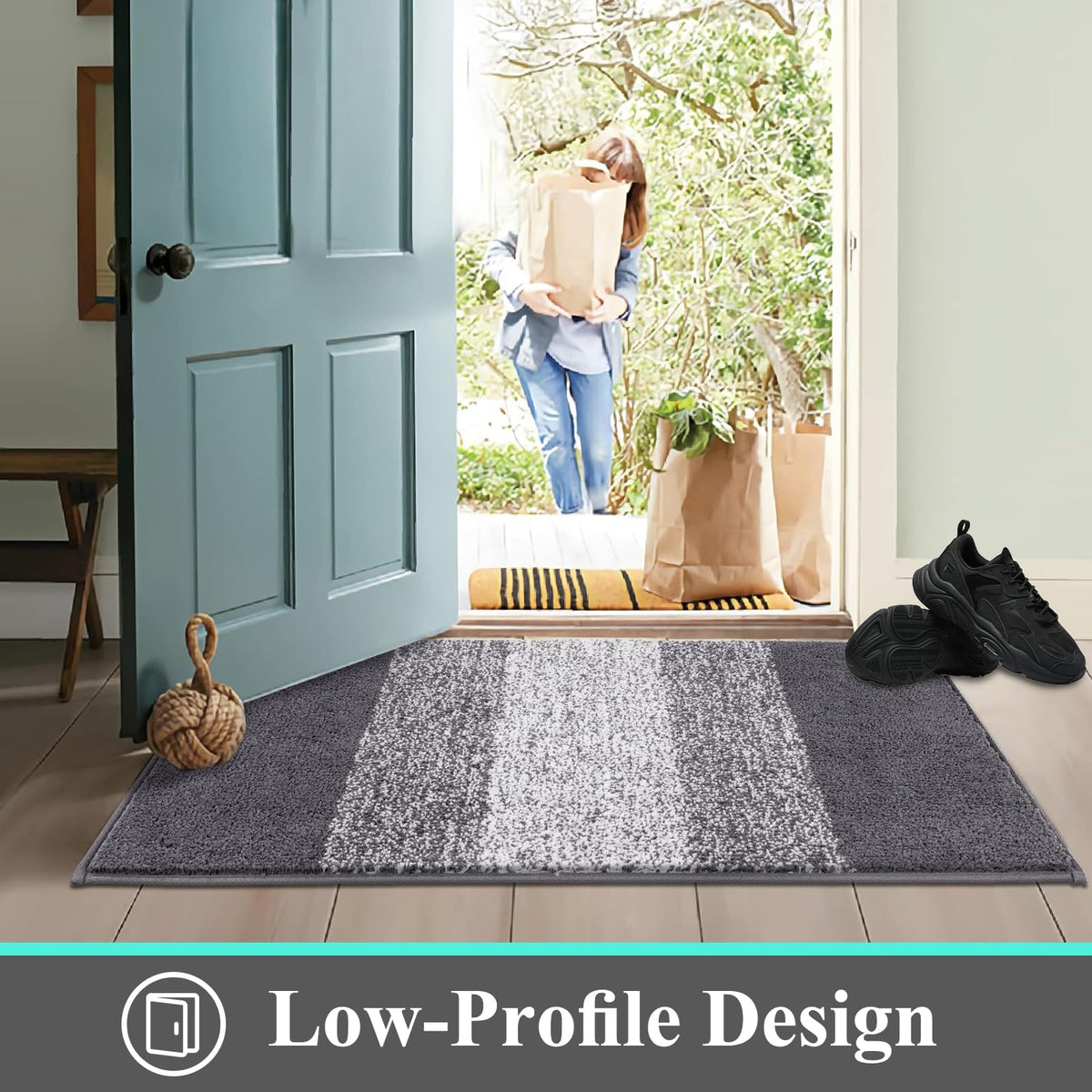Vaukki Indoor Doormat washable fabric indicating easy cleaning
