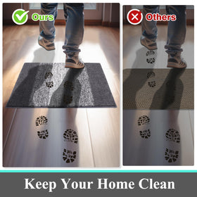 Vaukki Washable door rug is machine washable for easy cleaning.