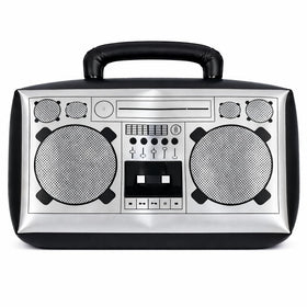 Vaulted Skulls & Co boombox front view with bold retro styling for 80s vibes