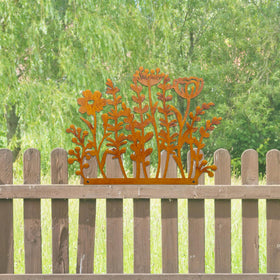 Vausart garden stakes are easy to install in soil or as fence decor.