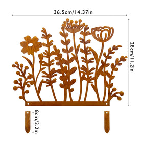 Vausart decorative garden stake suited for fence topper decor.