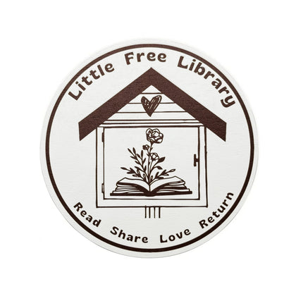 Vausart Little Free Library Sign 5.5in offers clear usage guidance for your book box.