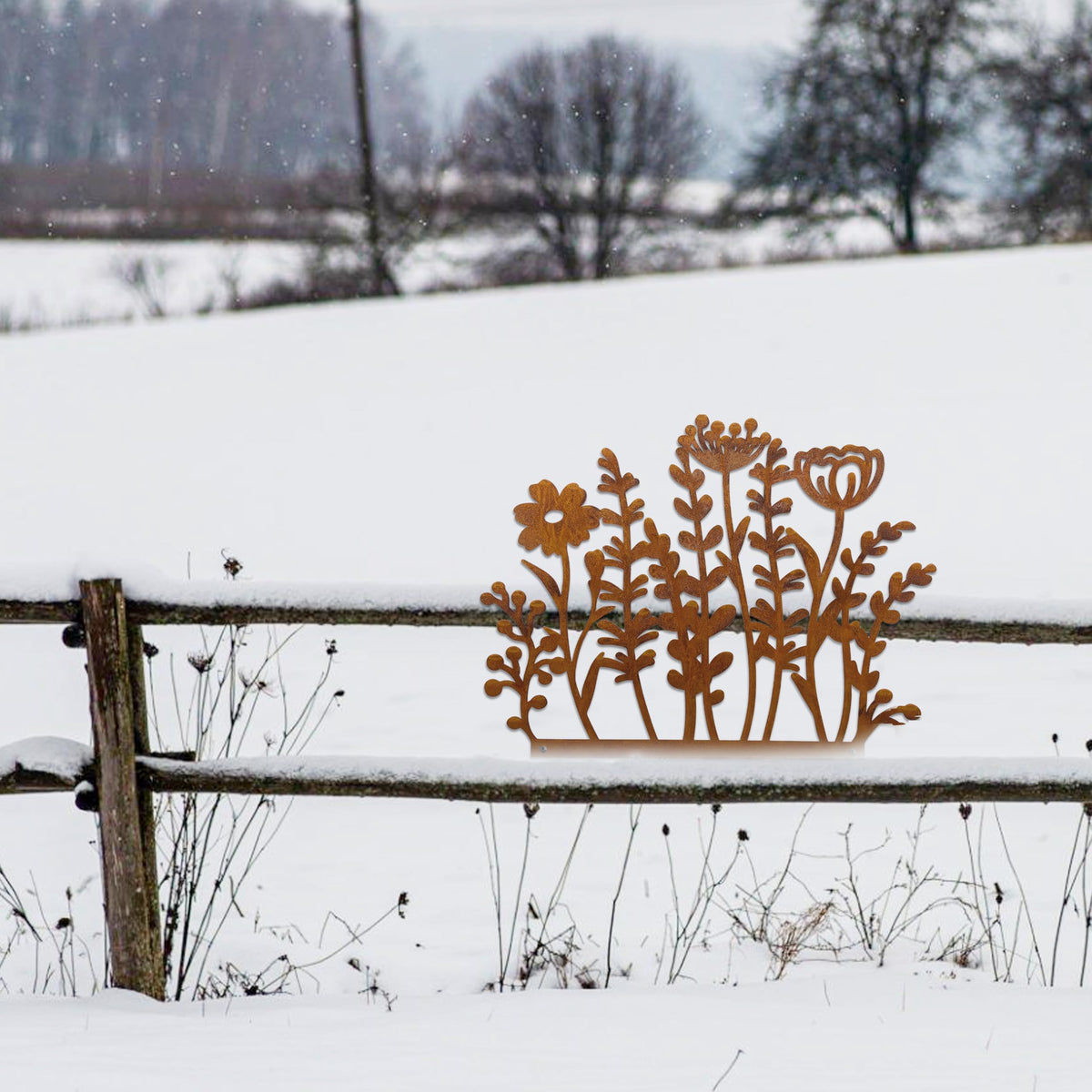Vausart outdoor stake offers durable metal construction for weatherproof display.
