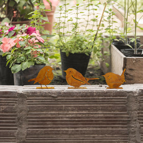 Vausart rusty birds decor set brightens patios with rustic charm.