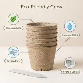 Vayantgo seedling pots with drainage holes promote airflow and healthy root development.
