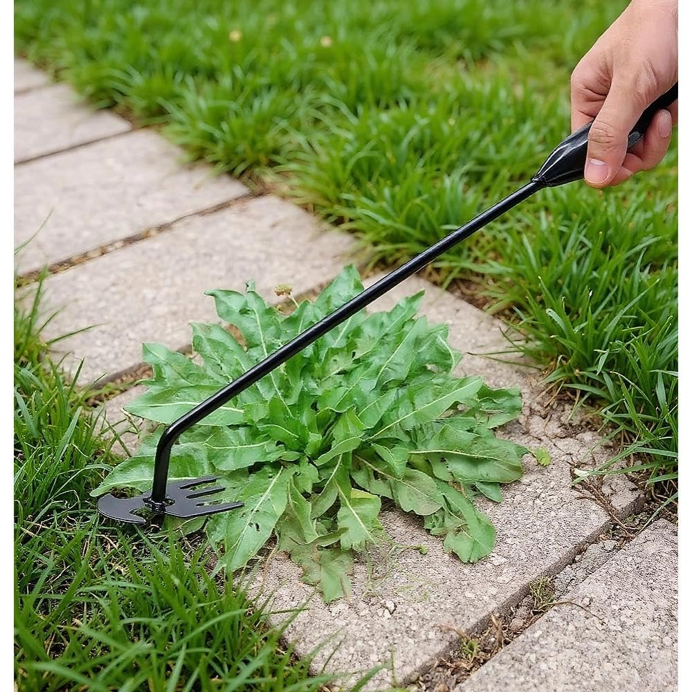 VBQFDPH weed puller made of rust-resistant manganese steel designed for durability outdoors.