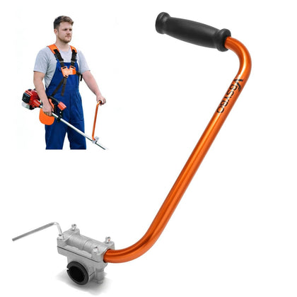 VBSYBO ergonomic back saver handle extension improves comfort during long weed trimming.