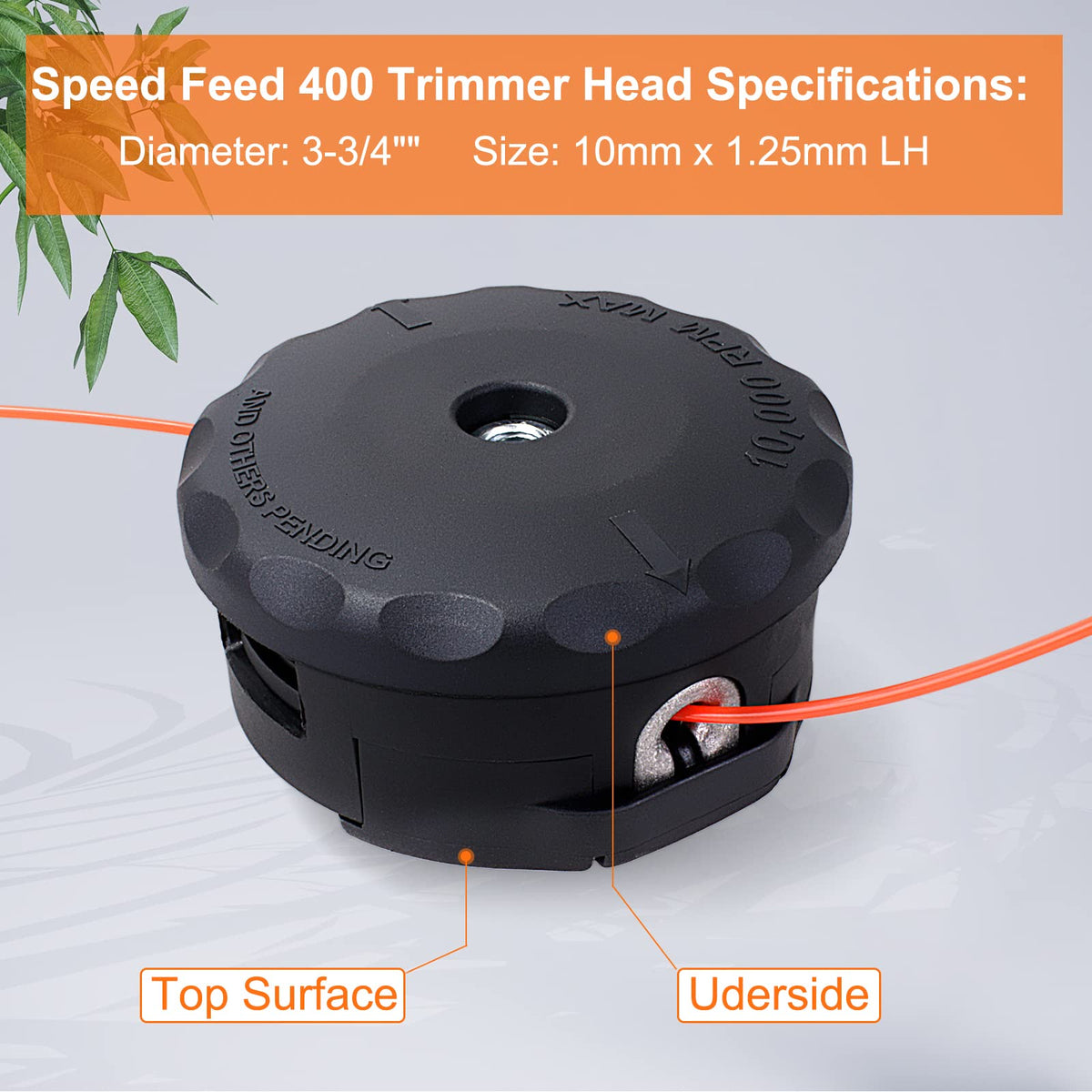 VBSYBO Speed Feed 400 adapter detail showing 10mm x 1.25 LH for easy install