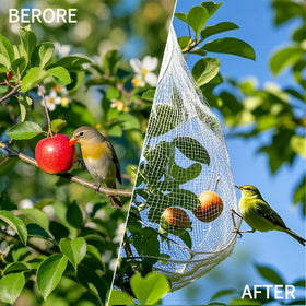 VBWSL fruit tree netting shields ripe fruit from birds