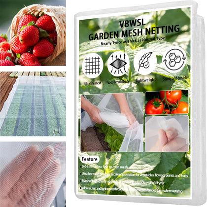 VBWSL garden netting 4x10ft cover on raised bed protects plants from birds.