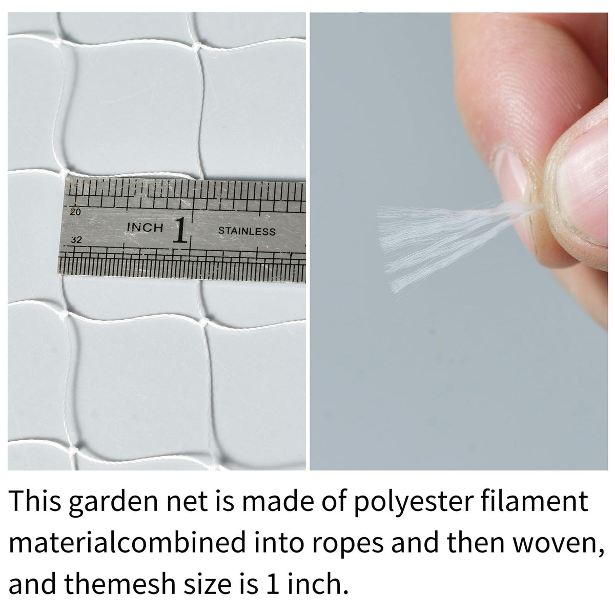 VBWSL polyester netting blocks hawks while allowing sun and airflow