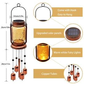 Vcdsoy IP65 waterproof wind chimes resist rain and moisture outdoors