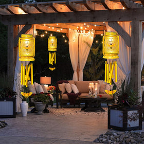 Vcdsoy solar wind chime light switches on at dusk for welcoming outdoor ambiance