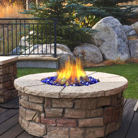Vchin fire glass 10lb pack designed for 28–30 inch tables provides ample coverage.