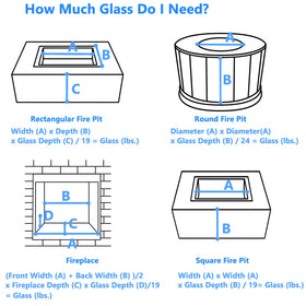 Vchin cobalt blue fire glass lets you customize color mixes for unique setups.