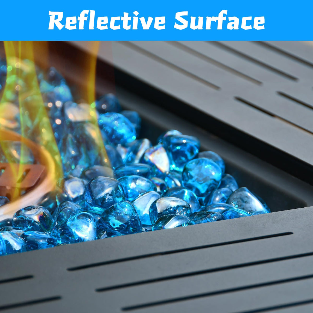 vchin Fire Glass beads are heat tempered for durable outdoor use.