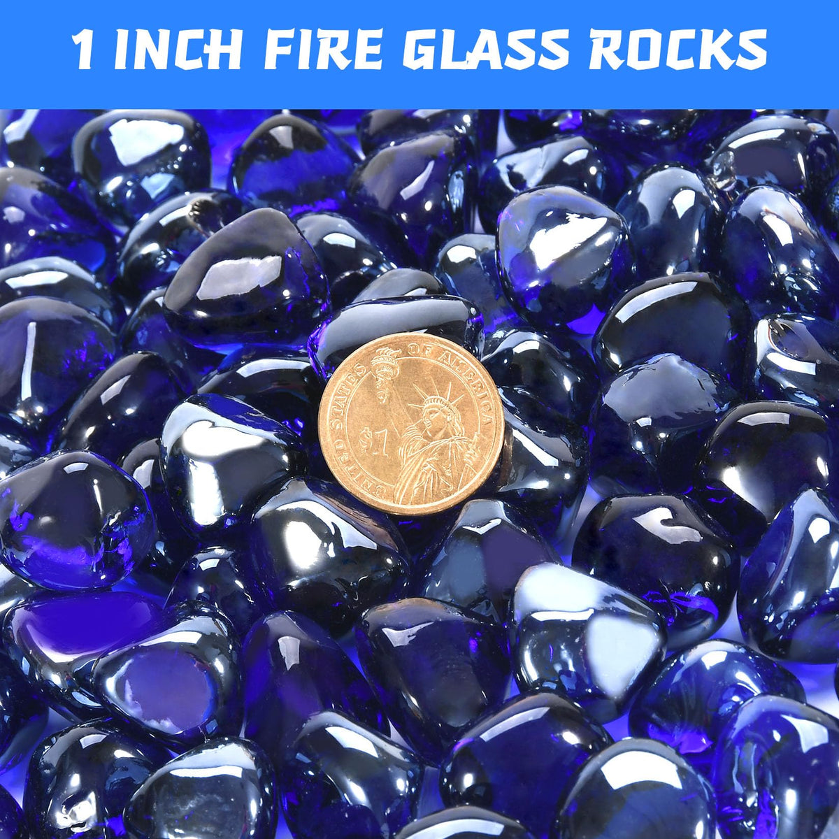 Vchin cobalt blue fire pit decor creates a striking outdoor centerpiece.