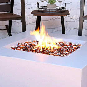 Vchin propane fire pit glass amber rocks for burners
