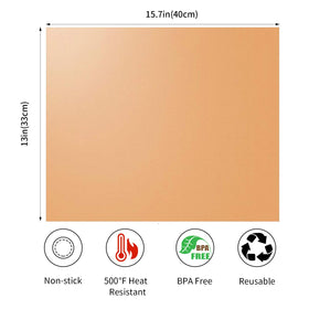 Close-up of VCHOMY copper mats showing 500F heat resistance.