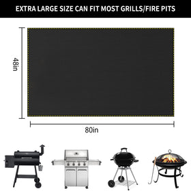 VCHOMY fireproof silicone grill mat guards surfaces against high heat.