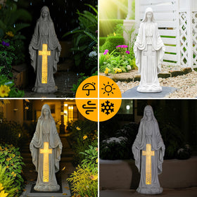 VChymm sunlit Virgin Mary garden decor designed for daytime beauty and dusk charm