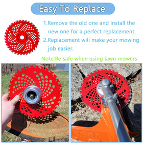 Vcoyarw 36-teeth angled blade reduces friction and tangling during large passes