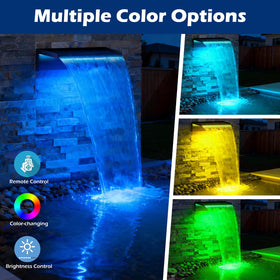VCRAZE 8-inch stainless steel spillway with durable cascade design.