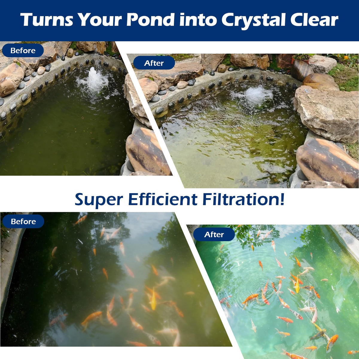 VCRAZE Remote-controlled LED lights for night-time pond illumination