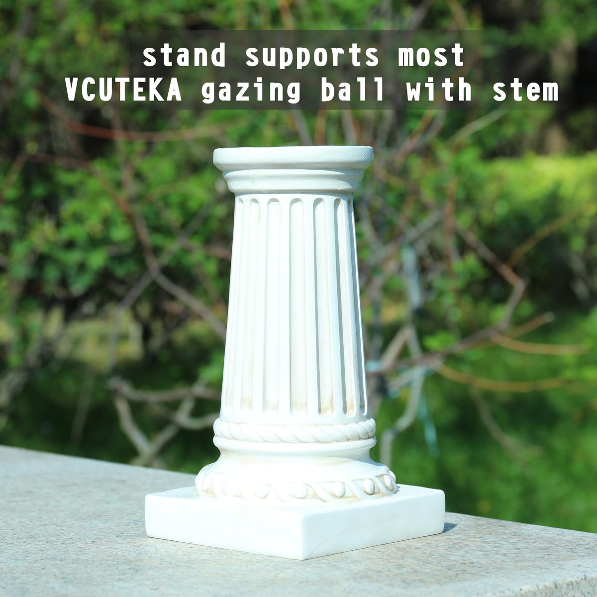 VCUTEKA fluted design pedestal suitable for gazing globes