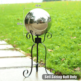 VCUTEKA garden ball on stand or ground showcases versatile decorative appeal.