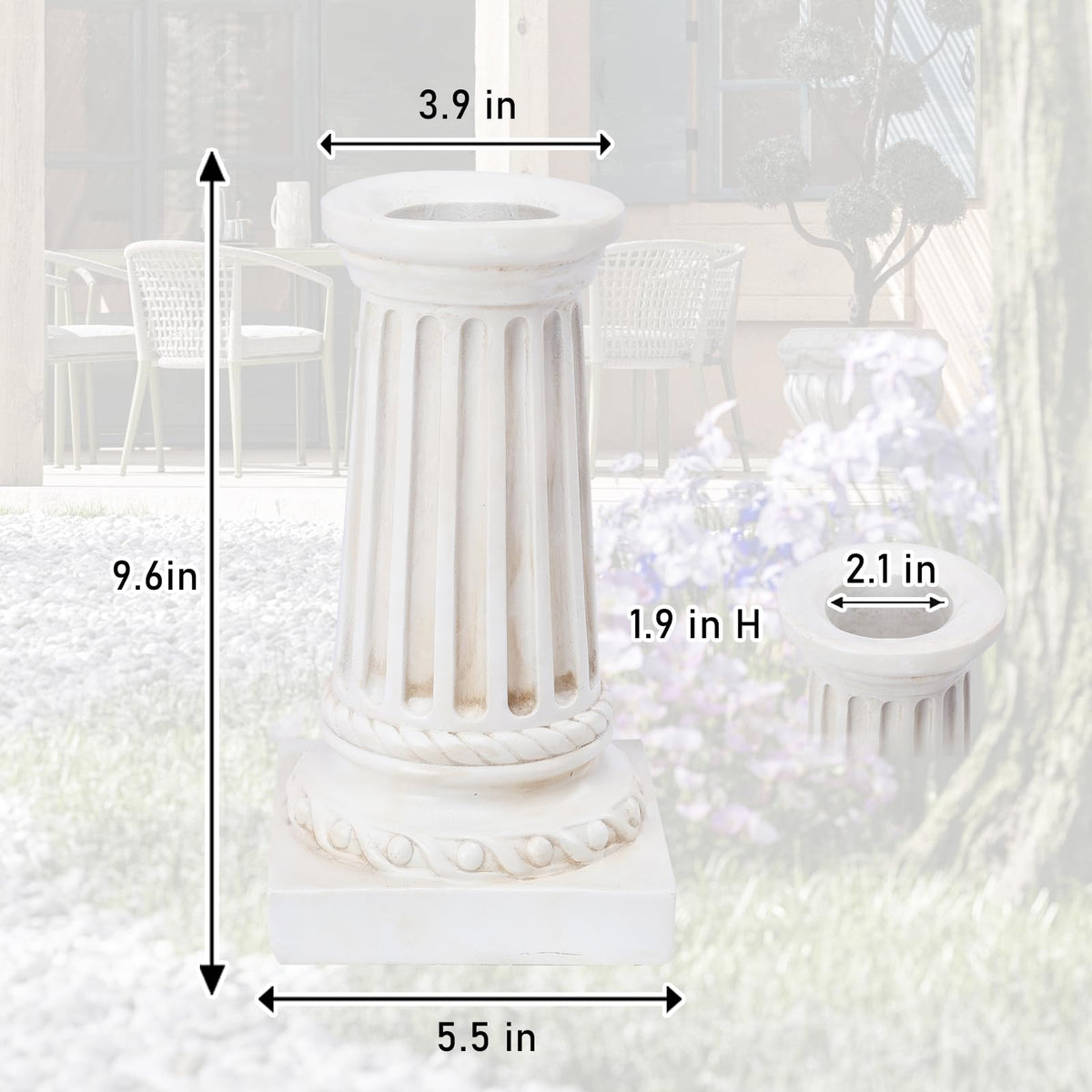 VCUTEKA stand fits standard 10 inch gazing spheres for easy setup