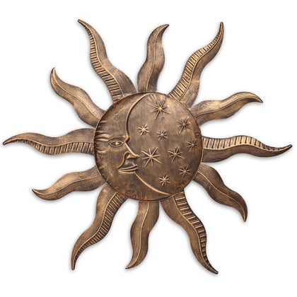 VCUTEKA 27-inch sun wall decor adds warm ambiance to outdoor walls