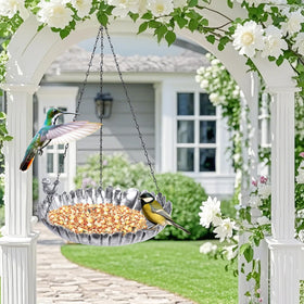 VCUTEKA garden centerpiece combines sculpture and practical bird bathing.