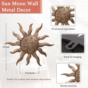 VCUTEKA weather-resistant sun wall decor withstands outdoor use