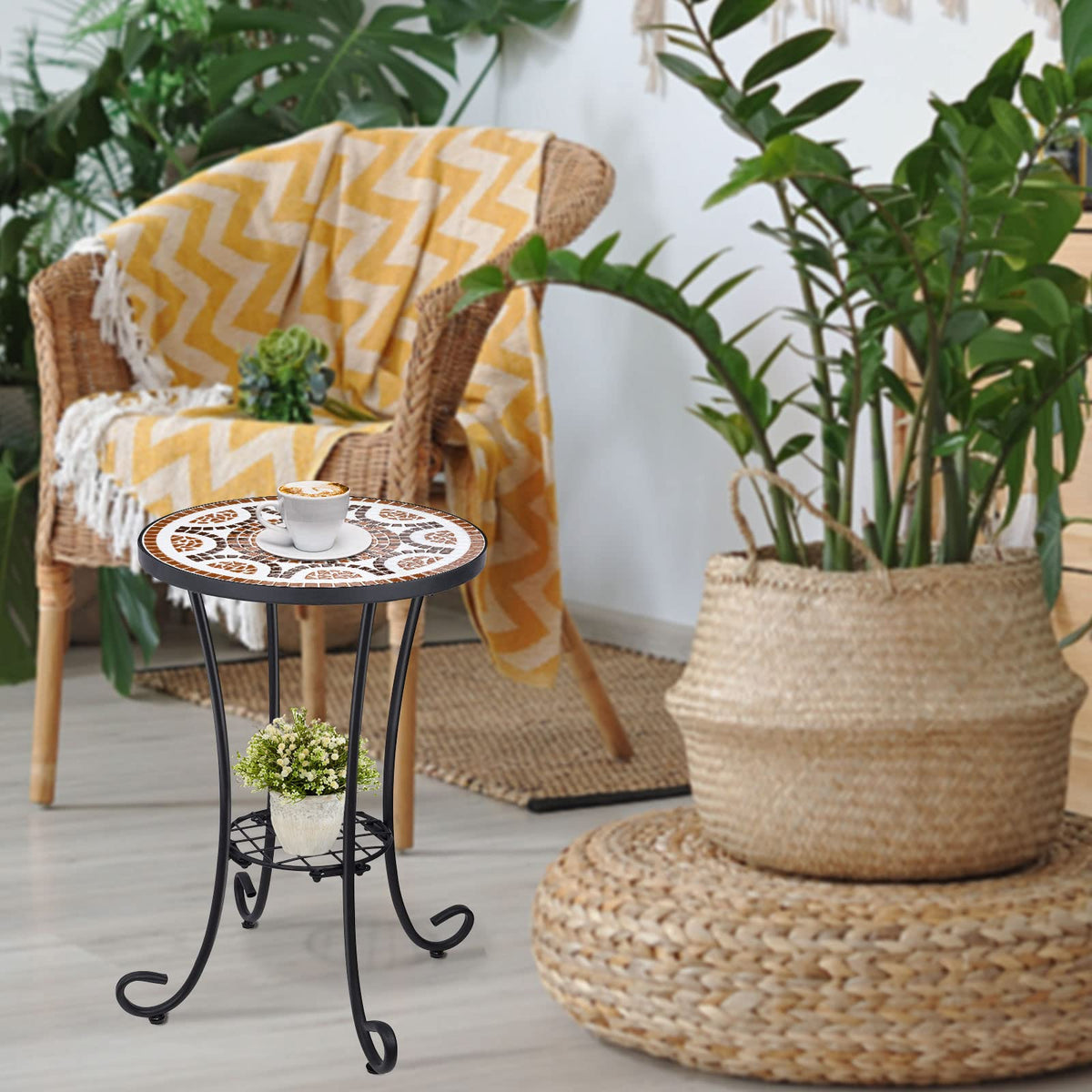 VCUTEKA anti-rust coating keeps the table durable in varying weather.