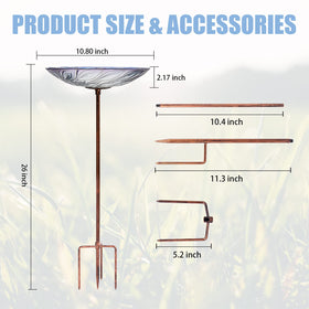 VCUTEKA bird feeder stake doubles as a decorative garden ornament.