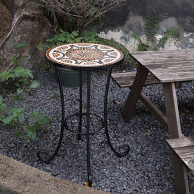 VCUTEKA compact end table fits small balconies or tight corners.