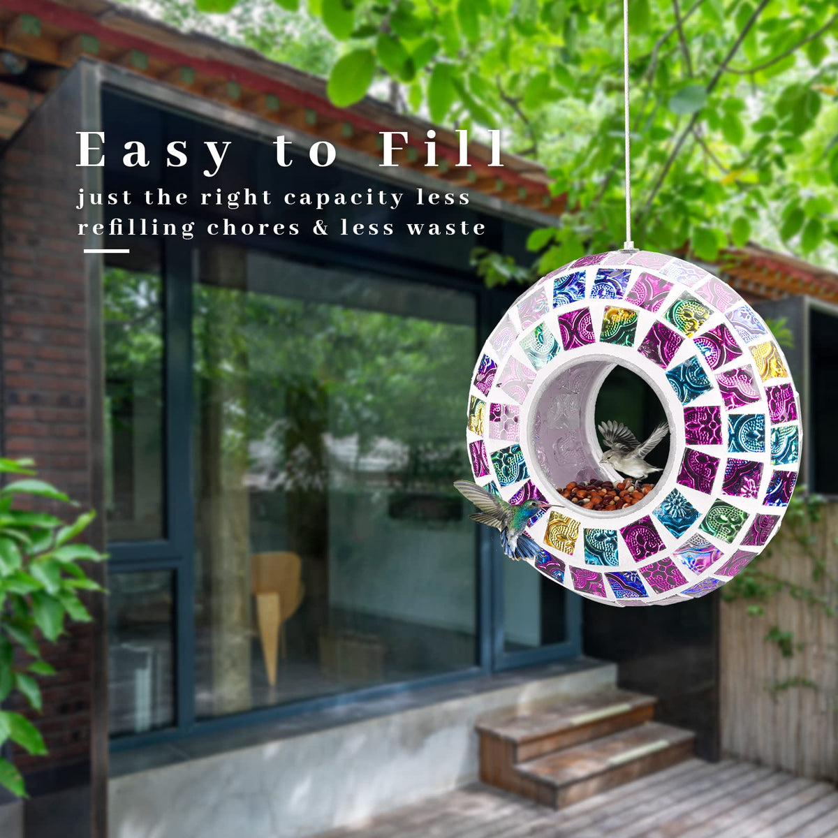 VCUTEKA feeder easy to fill and clean for busy homes